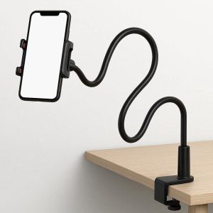 26 Flexible Long Arm Gooseneck Phone Stand Lazy Bracket Mount Clamp Holder For Bed Headboard Desktop Table Base