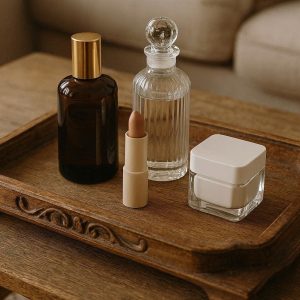 4 Vintage Wooden Decorative Tray Small Rustic Desk Organizer Cosmetic Perfume Display Plate For Living Room Table